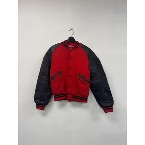 Vintage Rawlings Jacket Mens Small Leather Varsity Letterman‎ Made in USA 50s
